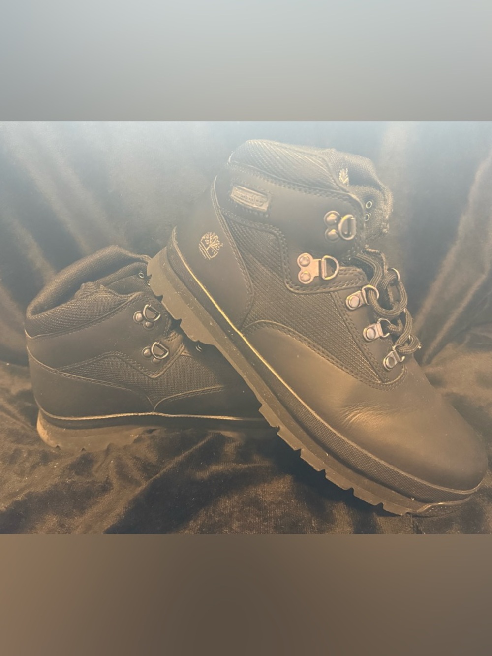 Timberland Kids Black Lace-Up Adventure Boots